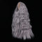 1/4 BJD Doll DIY Wig Lovely Long Curly Hair, DIY Wig Hair High-temperature Wire Handmade Hairpiece Doll Wig (Gray)