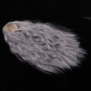 1/4 BJD Doll DIY Wig Lovely Long Curly Hair, DIY Wig Hair High-temperature Wire Handmade Hairpiece Doll Wig (Gray)