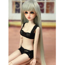 Light Gray Straight Hair 7-8inch Wig for 1/4 BJD Mini Dollfie DOD SD DD Doll Cosplay Outfit