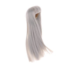 Light Gray Straight Hair 7-8inch Wig for 1/4 BJD Mini Dollfie DOD SD DD Doll Cosplay Outfit