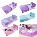 60cm Doll Accessories, Floral Print Bedding Set with Mattress, Pillows and Sheet Set, For Night Lolita Dolls, Kids Christmas Gifts