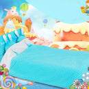 1/3 Girl Dolls Blue Dotted Bed with Bedding Set Bedroom Furniture for BJD Dolls Accessories