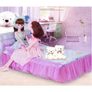 1/3 Girl Dolls Blue Dotted Bed with Bedding Set Bedroom Furniture for BJD Dolls Accessories