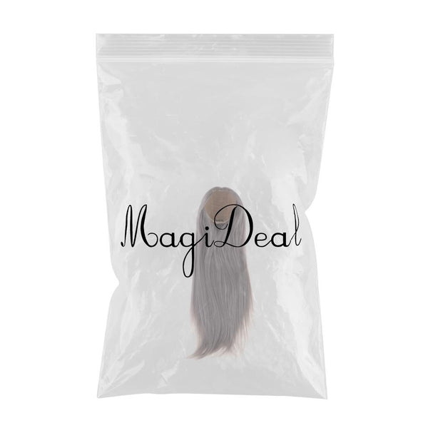 1/3 Male BJD Long Straight Hair Wig for Normal 70cm Uncle Dolls DIY Accessories Gray