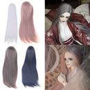 1/3 Male BJD Long Straight Hair Wig for Normal 70cm Uncle Dolls DIY Accessories Gray