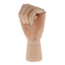 Wooden Art Mannequin Hand Model - Sectioned Articulated Flexible Fingers Manikin Hand Figure for Sketching Painting Mold - Left Hand