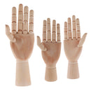 Wooden Art Mannequin Hand Model - Sectioned Articulated Flexible Fingers Manikin Hand Figure for Sketching Painting Mold - Left Hand