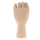 Wooden Art Mannequin Hand Model - Sectioned Articulated Flexible Fingers Manikin Hand Figure for Sketching Painting Mold - Left Hand