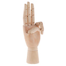Wooden Art Mannequin Hand Model - Sectioned Articulated Flexible Fingers Manikin Hand Figure for Sketching Painting Mold - Left Hand