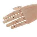 Wooden Art Mannequin Hand Model - Sectioned Articulated Flexible Fingers Manikin Hand Figure for Sketching Painting Mold - Left Hand