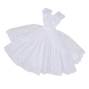Stylish 1/6 BJD Fashion Doll Dress Form Wedding Dress Evening Gown Pettiskirt Garment For 12inch Doll Party Dancing Outfit White