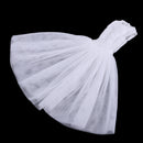 Fashion Doll Sleeveless Dress Wedding Party Clothes, 12inch Girl Doll Mini Skirt, For 1/6 BJD Dolls For Blythe Dolls Accessory (White)