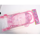 Foldable Doll Stroller with Hood Pink Baby Trolley Pushchair Simulation Furniture Playsets For Mellchan Baby Mini Reborn Doll
