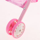 Foldable Doll Stroller with Hood Pink Baby Trolley Pushchair Simulation Furniture Playsets For Mellchan Baby Mini Reborn Doll