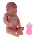 Boutique Soft Vinyl 10inch Reborn Baby Girl Doll Hand Painted Newborn Baby Doll Model with Nursing Bottle