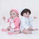 Real Touch 22inch Reborn Girl Doll Full Silicone Newborn Baby Doll Kids Sleeping Toy Accompany Toy ChildrenÂ’s Clothes Model
