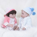 Real Touch 22inch Reborn Girl Doll Full Silicone Newborn Baby Doll Kids Sleeping Toy Accompany Toy ChildrenÂ’s Clothes Model