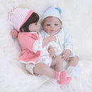 Real Touch 22inch Reborn Girl Doll Full Silicone Newborn Baby Doll Kids Sleeping Toy Accompany Toy ChildrenÂ’s Clothes Model