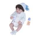 Real Touch 22inch Reborn Girl Doll Full Silicone Newborn Baby Doll Kids Sleeping Toy Accompany Toy ChildrenÂ’s Clothes Model
