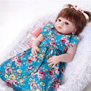 Real Life 22inch Reborn Awake Baby Doll Newborn Size Fake Toddler Doll Â– Hand Rooted Mohair Acrylic Brown Eyes