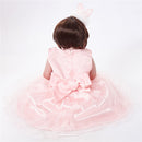 55cm Adorable Silicone Princess Reborn Doll Model in Pink Dress Outfit Accessories