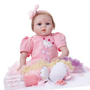 Adorable 22inch Realistic Reborn Doll Native American Newborn Infant Baby Doll Mold With Outfits and Nursing Accessories