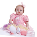 Adorable 22inch Realistic Reborn Doll Native American Newborn Infant Baby Doll Mold With Outfits and Nursing Accessories