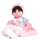 20inch Realistic Reborn Doll with Short Hair & Printed Dress Sleeping Playmate