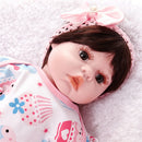 20inch Realistic Reborn Doll with Short Hair & Printed Dress Sleeping Playmate