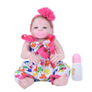 22 Inch Reborn Girl Doll Birthday Gift Vivid Real Looking Doll Silicone Lifelike Kids Growth Partner Soft Body Simulation Doll Model