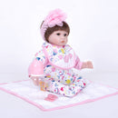 18 Inch Reborn Girl Doll Birthday Gift Vivid Real Looking Doll Silicone Lifelike Kids Growth Partner Soft Body Simulation Doll Model