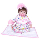 18 Inch Reborn Girl Doll Birthday Gift Vivid Real Looking Doll Silicone Lifelike Kids Growth Partner Soft Body Simulation Doll Model