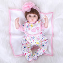 18 Inch Reborn Girl Doll Birthday Gift Vivid Real Looking Doll Silicone Lifelike Kids Growth Partner Soft Body Simulation Doll Model