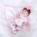 18 Inch Reborn Girl Doll Birthday Gift Vivid Real Looking Doll Silicone Lifelike Kids Growth Partner Soft Body Simulation Doll Model