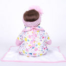 18 Inch Reborn Girl Doll Birthday Gift Vivid Real Looking Doll Silicone Lifelike Kids Growth Partner Soft Body Simulation Doll Model