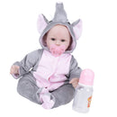 Real Life 17inch Reborn Sleeping Baby Doll Fake Toddler Doll - Silicone Head Full Limbs & Cotton Body