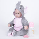 Real Life 17inch Reborn Sleeping Baby Doll Fake Toddler Doll - Silicone Head Full Limbs & Cotton Body