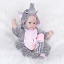 Real Life 17inch Reborn Sleeping Baby Doll Fake Toddler Doll - Silicone Head Full Limbs & Cotton Body