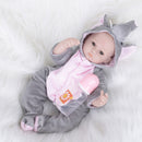 Real Life 17inch Reborn Sleeping Baby Doll Fake Toddler Doll - Silicone Head Full Limbs & Cotton Body
