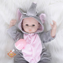 Real Life 17inch Reborn Sleeping Baby Doll Fake Toddler Doll - Silicone Head Full Limbs & Cotton Body