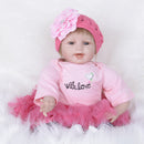 Handmade Silicone 22inch Reborn Baby Unisex Doll Newborn Toddler with Magnetic Pacifier, and Nursing Bottle