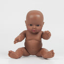 30cm Real Life Baby Boy Doll Vinyl African Newborn Infant in Yellow Clothes