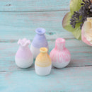 Dollhouse Miniatures Colourful Ceramic Porcelain Vases 4Pcs Set for 1/12 Scale Home Decoration