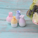 Dollhouse Miniatures Colourful Ceramic Porcelain Vases 4Pcs Set for 1/12 Scale Home Decoration