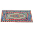 1/12 Dollhouse Miniature Rug Turkish Style Carpet Floor Covering Blue Area Rug