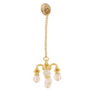 Dollhouse Miniature Furniture 1:12 Doll House Accessories Mini Ceiling Lamp Chandelier - Golden