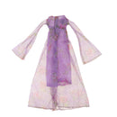 Doll Dresses Elegant Lady Long Sleeves Dancing Dress Sequined Evening Dress Clothes for For 1/6 Blythe Doll Accessories Purple