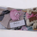 6pcs Fashion Plush Coat, T-shirt, Flared Pants & Handbag for 30cm Dolls Changing Decor