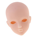 Plastic Female Doll Head Sculpt without Eyes for 1/6 BJD OB Doll Custom Accs Practise Make Up