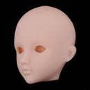 Plastic Female Doll Head Sculpt without Eyes for 1/6 BJD OB Doll Custom Accs Practise Make Up
